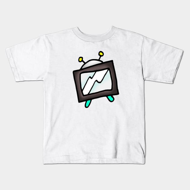 White Noise TV Kids T-Shirt by VANDERVISUALS